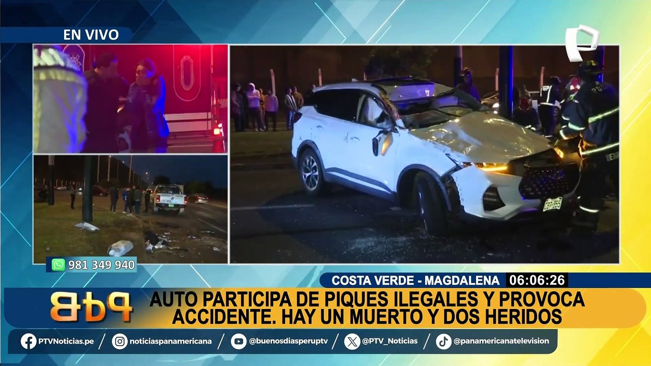 ¡Piques ilegales cobran una vida!: Un muerto y dos heridos deja volcadura de camioneta en la Costa Verde