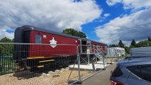 Work progresses on special school's train carriage cafe