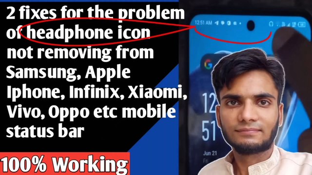 2 fixes for headphone icon not removing.. Samsung, Apple iPhone, Xiaomi, Vivo Oppo mobile status bar