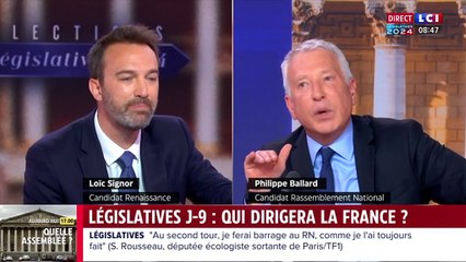 Vif accrochage entre Loïc Signor et Philippe Ballard sur LCI