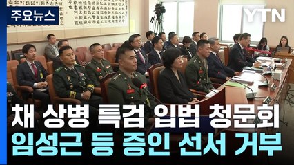 '채 상병 특검' 野 단독 입법청문회...대통령실 개입 의혹 추궁 / YTN