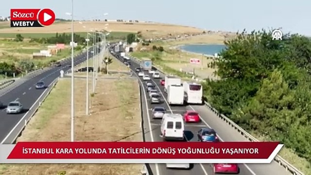 Tekirdağ-İstanbul kara yolunda tatilcilerin dönüş yoğunluğu yaşanıyor