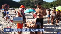 Inverno tem início com clima de verão