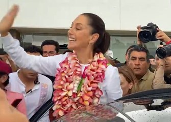 Reciben con júbilo a Claudia Sheinbaum en Veracruz
