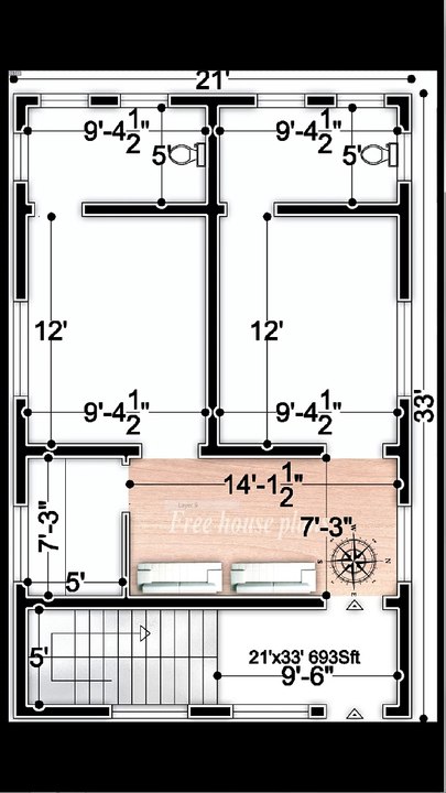 21x33 Home Plan-364