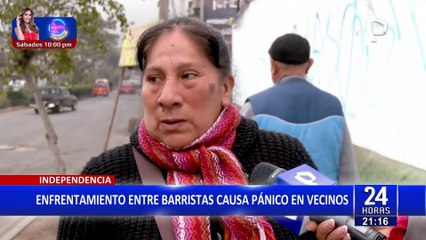 Independencia: barristas se vuelven a enfrentar y causan temor entre vecinos