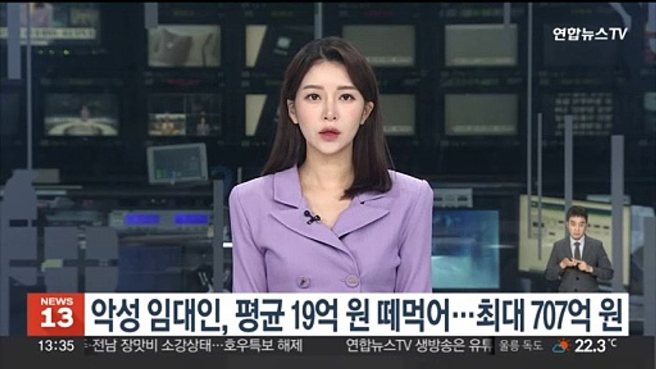 '악성 임대인' 평균 19억 원 떼먹어…최대 707억 원