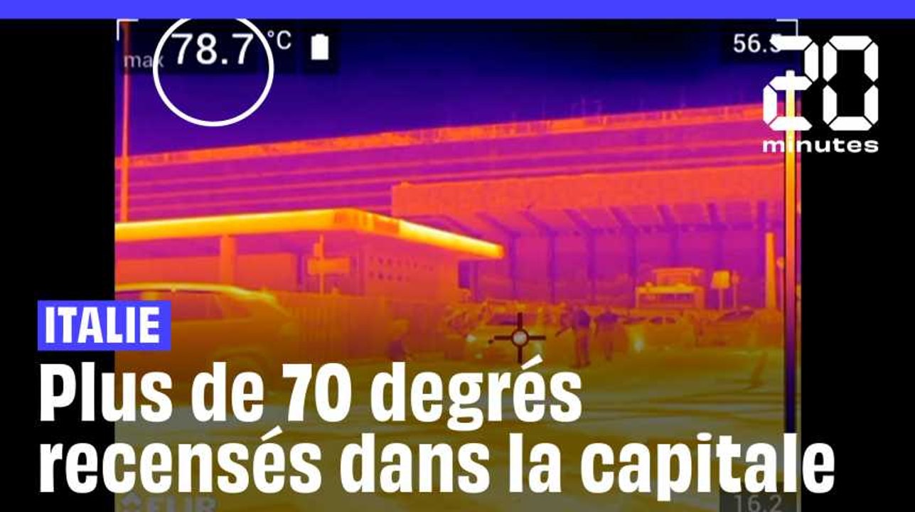 Italie : Une caméra thermique recense des températures dépassant les 70 degrés à Rome #shorts