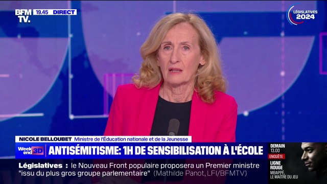 Nicole Belloubet, ministre de l'Éducation nationale et de la Jeunesse: Ce que nous avons demandé à nos enseignants, c'est qu'il puisse y avoir un temps d'échange sur la lutte contre les actes antisémites