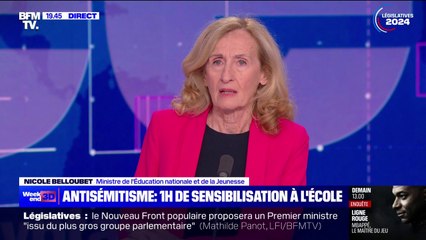 Nicole Belloubet, ministre de l'Éducation nationale et de la Jeunesse: "Ce que nous avons demandé à nos enseignants, c'est qu'il puisse y avoir un temps d'échange sur la lutte contre les actes antisémites"