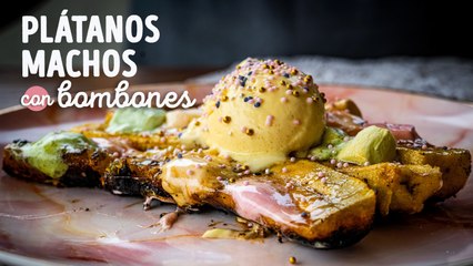 Cómo hacer plátanos machos con bombones ¡En 20 minutos!