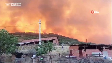 Manisa'da orman yangını: 2 mahalle tahliye edildi