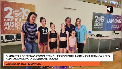 Gimnastas obereñas comparten su pasión por la gimnasia rítmica y sus aspiraciones para el Sudamericano