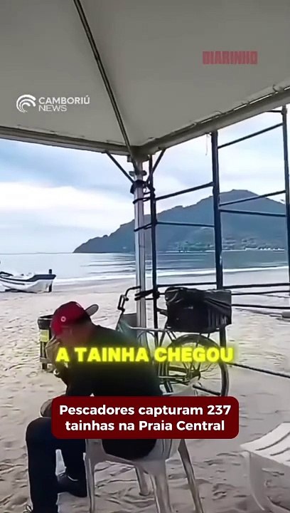 Pescadores capturam mixaria de 237 tainhas na Praia Central