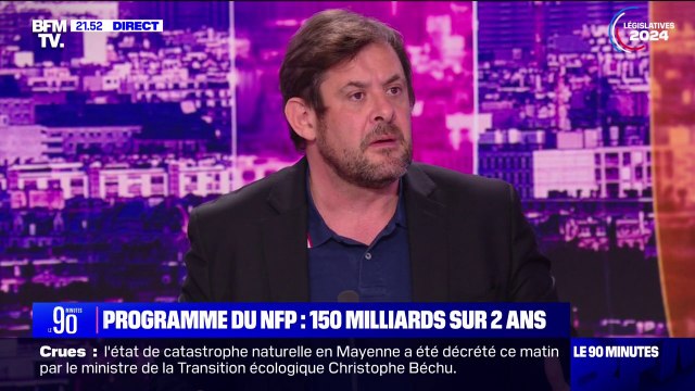 Programme économique du NFP: 900 milliards d'euros de dette supplémentaire, et ces gens-là nous donneraient des leçons , déclare François Kalfon (PS-Place publique) au sujet de Renaissance