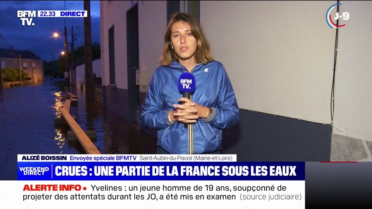 Maine-et-Loire: la décrue commence à Saint-Aubin du Pavoil