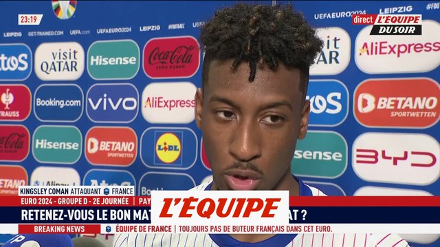 Kingsley Coman « Cela n'avait pas de sens de se découvrir » - Euro 2024 - Bleus