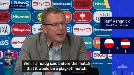 Rangnick delight at Austria's 'playoff' win against Poland