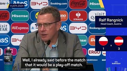 Rangnick delight at Austria's 'playoff' win against Poland