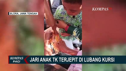 Petugas Satpol PP Bantu Evakuasi Jari Anak TK Terjepit di Lubang Kursi