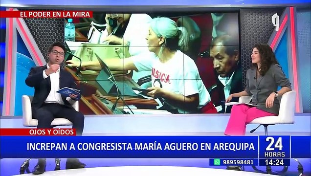 Arequipa: Congresista María Agüero es increpada por pobladores de Islay