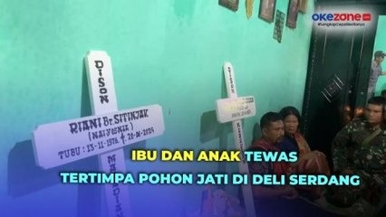 Descargar video: Hujan Deras dan Angin Kencang, Ibu dan Anak Tewas Tertimpa Pohon Jati di Deli Serdang