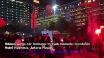 Suasana Perayaan HUT ke-497 Kota Jakarta di Bundaran HI