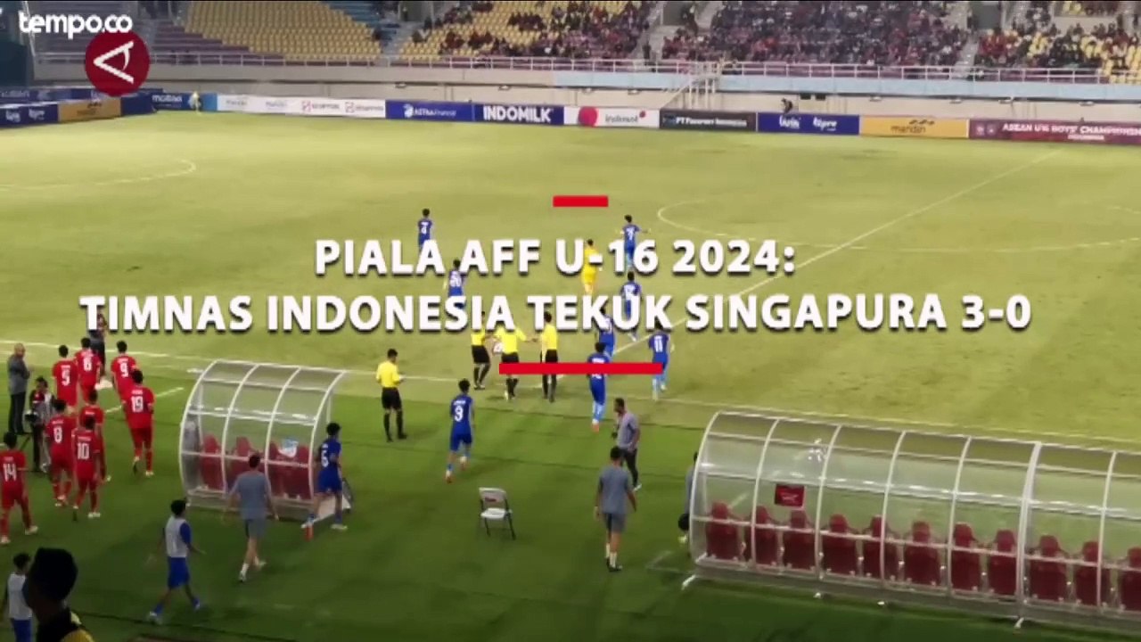 Piala AFF U-16 2024 Timnas Indonesia Tekuk Singapura 3-0