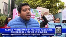 Surco: padres denuncian que Minedu impide contratación de auxiliares en colegio a pesar de la escasez