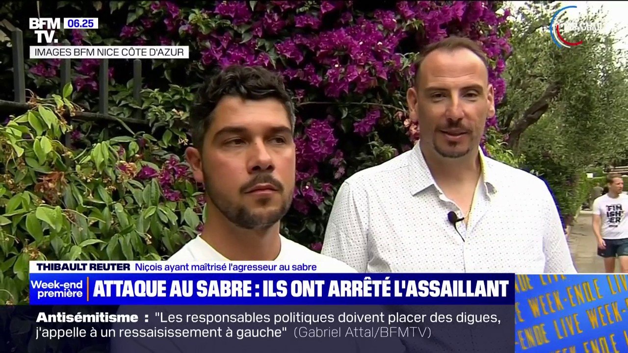 "C'est le cœur qui nous a amené à faire ça": deux Niçois ont désarmé un homme qui s'en prenait à une personne âgée avec un sabre