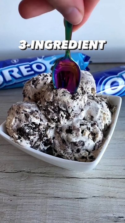 Instant Oreo icecream scoop homestyle