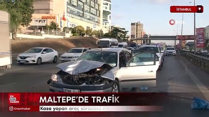 Maltepe'de kaza yapan araç sürücüsü olay yerinden kaçtı