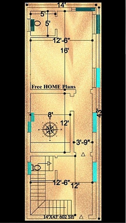 14X43 Home Plan 372