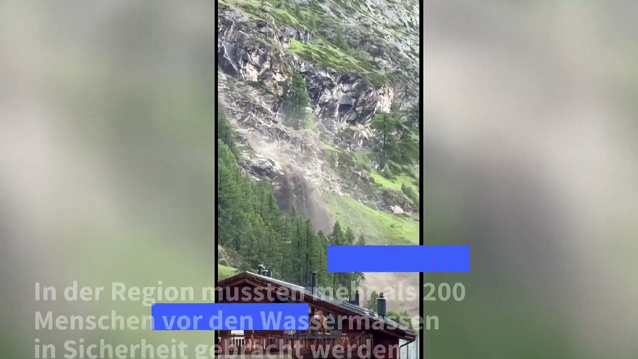 Schweiz: Zermatt nach Starkregen von der Außenwelt abgeschnitten