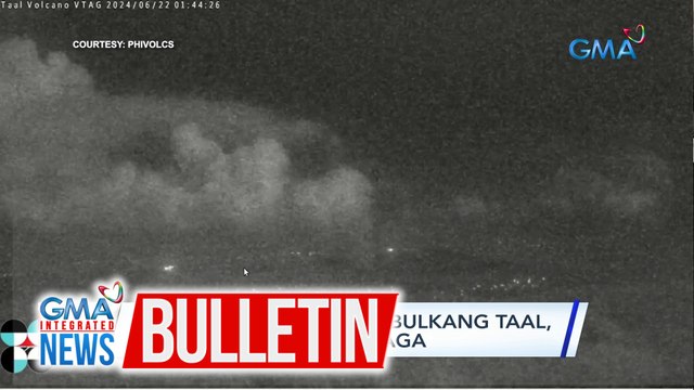 Degassing activity sa bulkang Taal, naitala kaninang umaga | GMA Integrated News Bulletin