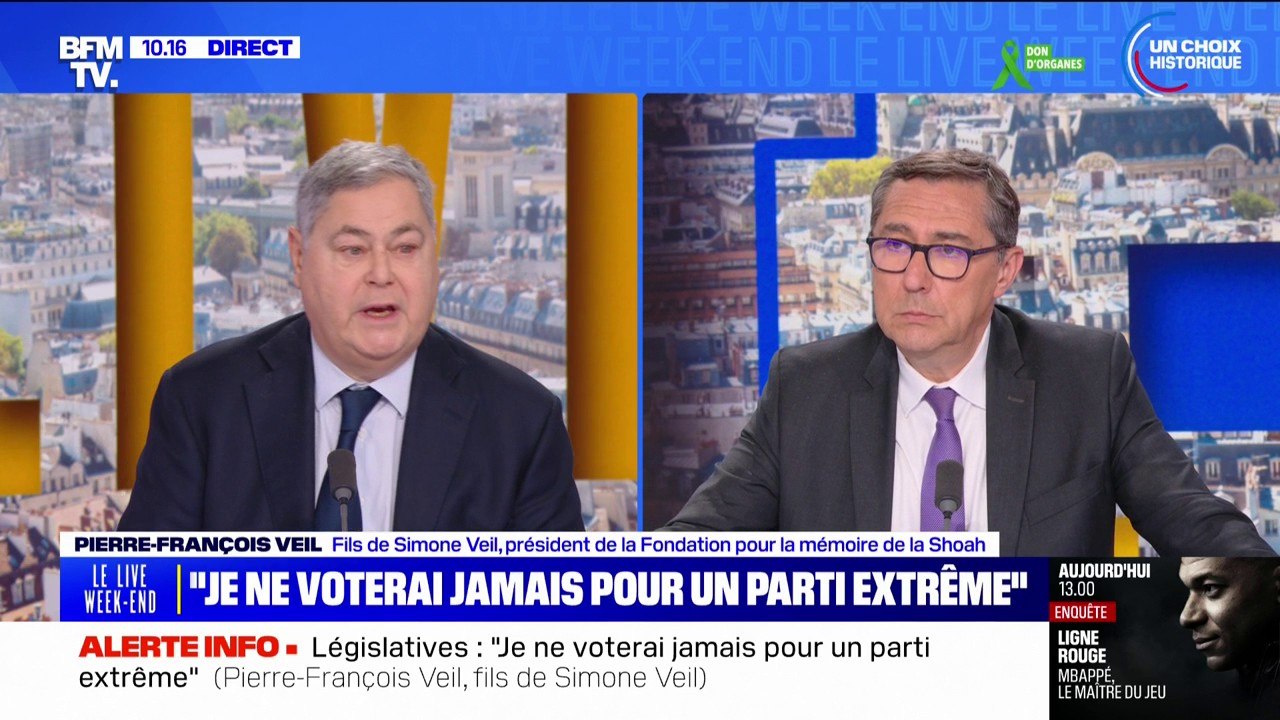 Pierre-François Veil, fils de Simone Veil, estime que "Jean-Luc Mélenchon est un homme politique perdu de la République"