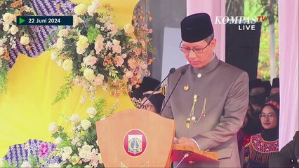 [FULL] Pidato PJ Gubernur Heru di HUT ke-497 Jakarta: Perayaan Terakhir Sebagai Ibu Kota Negara