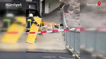 İsviçre’de sel ve toprak kayması