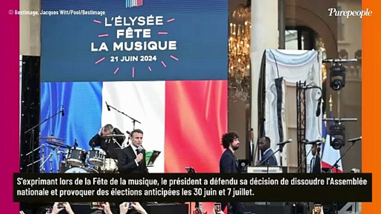 PHOTOS Sous les sunlights de l'Elysée ! Gilbert Montagné a mis de l'ambiance, Emmanuel et Brigitte Macron conquis