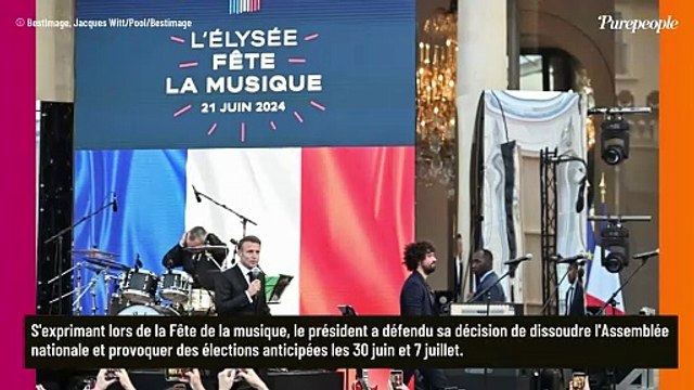 PHOTOS Sous les sunlights de l'Elysée ! Gilbert Montagné a mis de l'ambiance, Emmanuel et Brigitte Macron conquis
