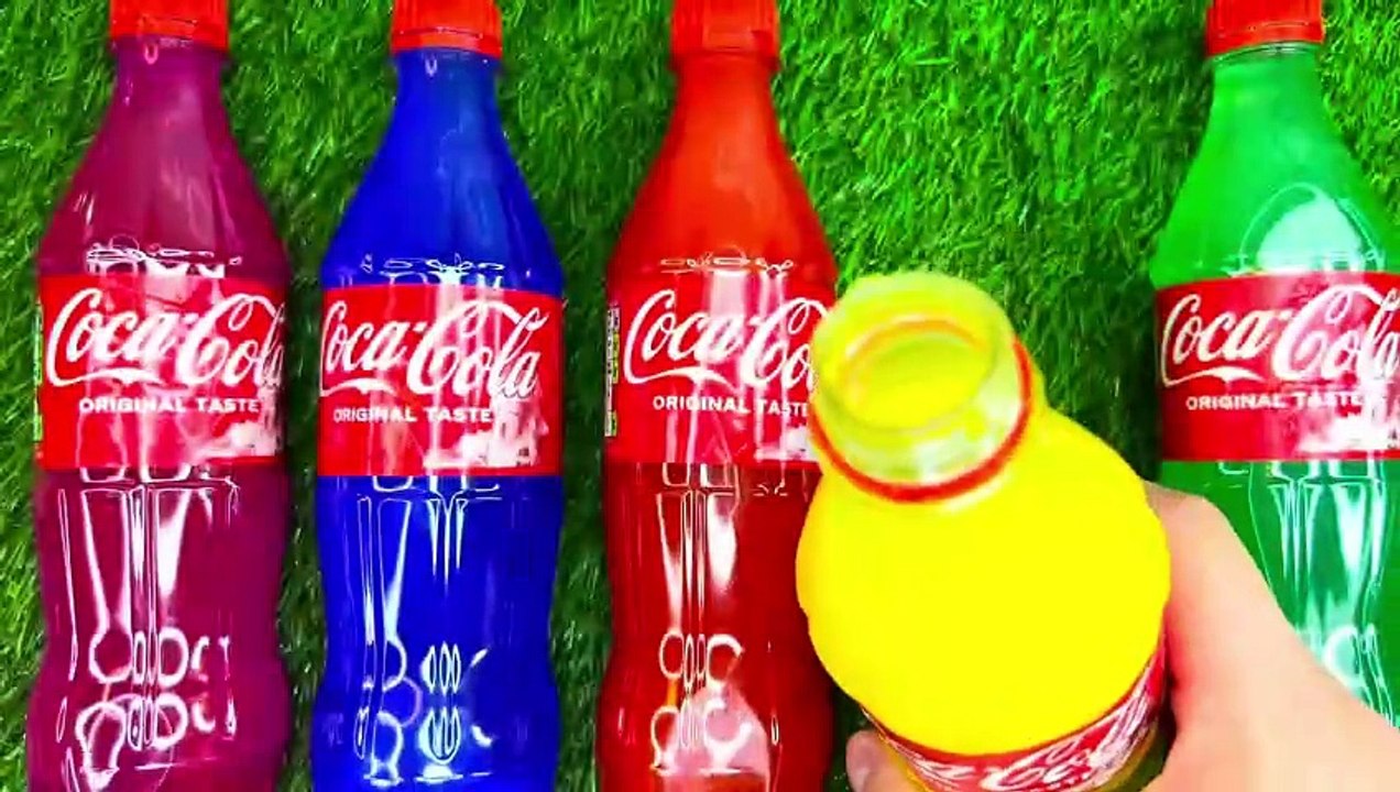 Learn Colors Lollipops. Yummy Rainbow Lollipops ASMR Mentos Rainbow CocaCola Red Green Pink Blue