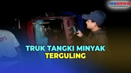 Truk Tangki Minyak Terguling, Akses Penghubung Yogyakarta-Purworeko Tertutup Total