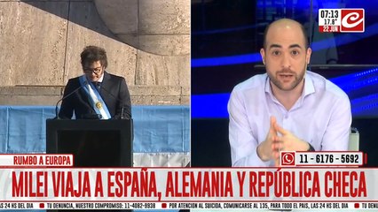 El presidente y una nueva gira: Milei viajó a España, Alemania y República Checa