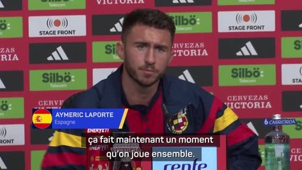 Espagne - Laporte : “Ça se passe bien avec Robin Le Normand, on est contents de jouer ensemble”