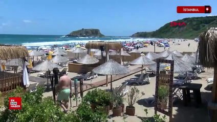 Bayram tatilinde Şile plajlarında yoğunluk