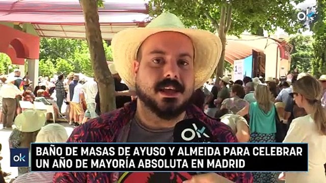 Baño de masas de Ayuso y Almeida para celebrar un año de mayoría absoluta en Madrid