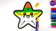 Starfish Painting & Coloring Page Marker Pen for Kids & Toddlers | Chunnu Munnu Kids World