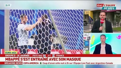 Kylian Mbappé ne pourra pas porter son masque tricolore en match - Euro 2024 - Bleus - Video Dailymotion