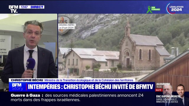 Villages coupés du monde en Isère: On a évacué une centaine de personnes par hélicoptère , affirme le ministre Christophe Béchu