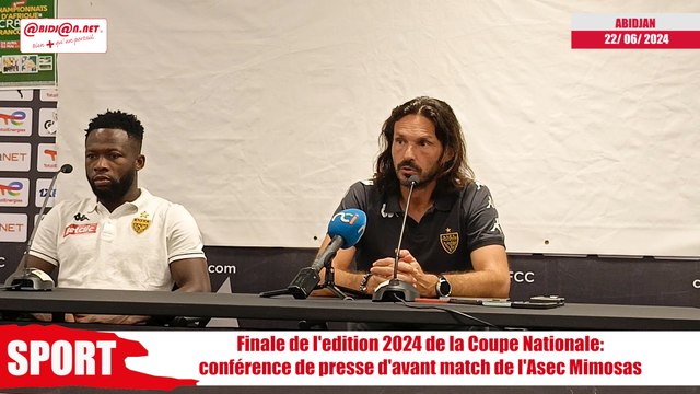 Finale de l'édition 2024 de la Coupe Nationale: conférence de presse d'avant match de l'Asec Mimosas
